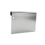 Stainless steel bench scraper with ruler and rolled handle
