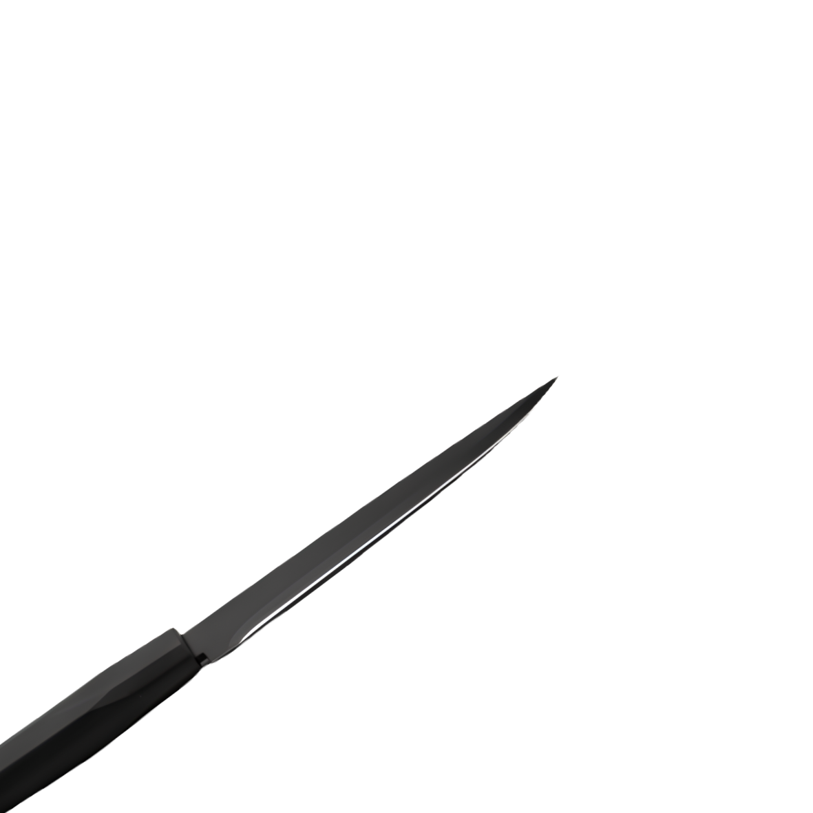 black stainless steel utility knife with black bakelite handle 