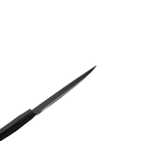black stainless steel utility knife with black bakelite handle 