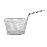 Silver Metallic mesh fryer basket with handle 