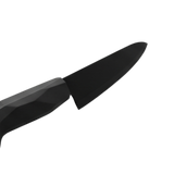 Black stainless steel wide blade knife with black bakelite handle