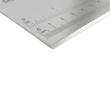Stainless steel bench scraper with ruler and rolled handle