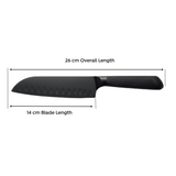Black Santoku Wide-Blade Knife
